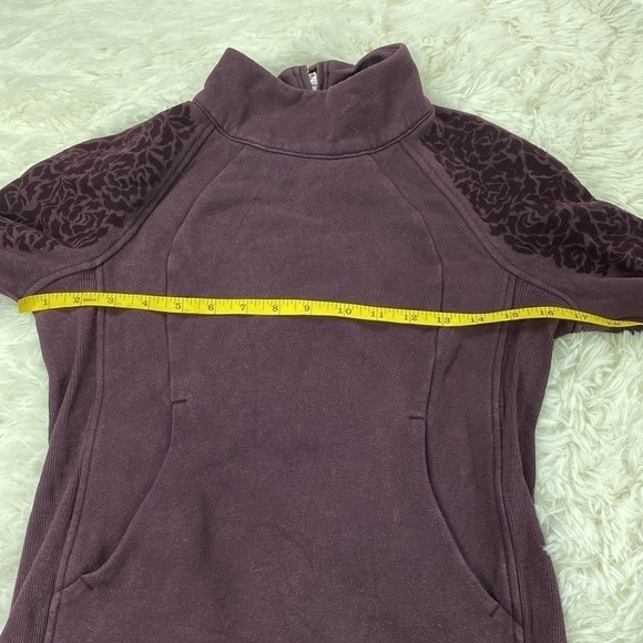 Lululemon Floral Flock Pullover Black Cherry - Picture 4 of 7